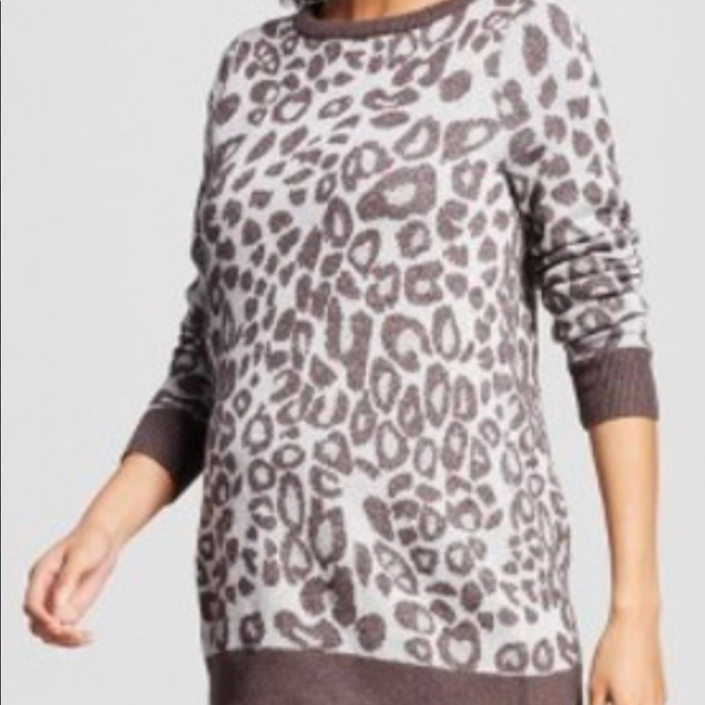 Leopard maternity sweater